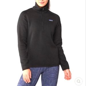 Patagonia  Black Part Zip Pullover Better Sweater Jacket WM